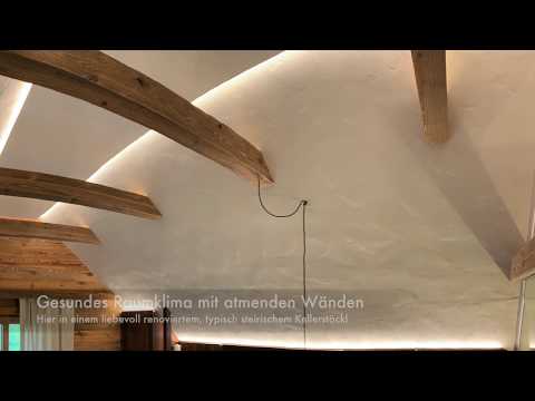 Gesundes Wohnraumklima mit Kalkkind Sumpfkalk-Putzen