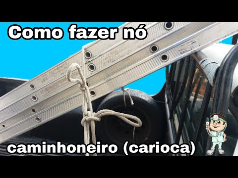 105 - How to tie a trucker's knot (Carioca knot) to secure ladders and refrigerators in a pickup ...
