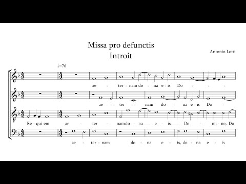 Antonio Lotti – Missa pro defunctis (Requiem)
