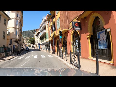 [4k] Scenic Drive in the French Riviera - Cap d'Ail to Villefranche-sur-mer