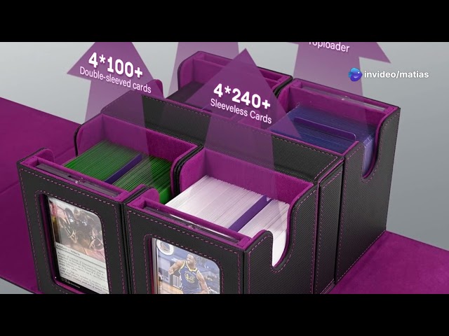 Vídeo relacionado con TOSUTO Caja de Cartas para MTG, Caja para cartas Magic the Gathering para 1800+ Cartas,Cajas de Almacenamiento de Tarjetas,Cajas de Cubierta Magnéticas Premium, para TCG Magic