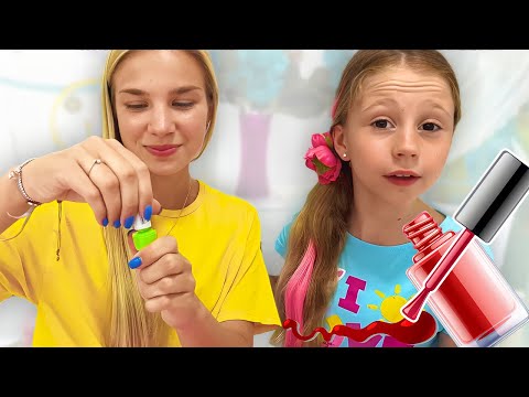 Nastya and Maggie make toys for Naomi - DIY for kids