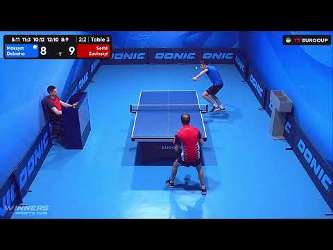 12:50 Maksym Deineha - Serhii Zavinskyi 08.07.2023 TT Euro.Cup Ukraine Professional. TABLE 3