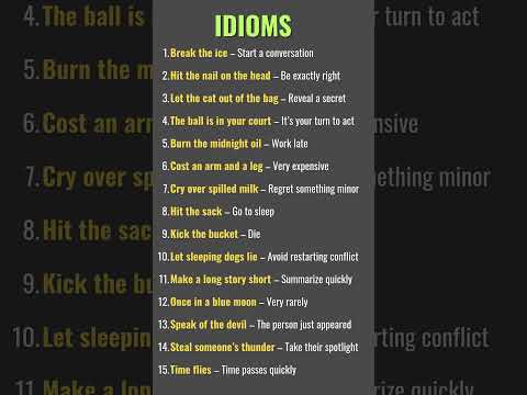 Top 20 idioms and phrases | idoms |phrases | idioms and phrases in english #idioms #phrases #shorts