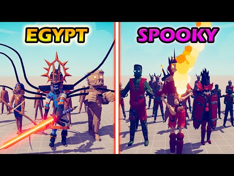 EGYPT TEAM vs SPOOKY TEAM - Totally Accurate Battle Simulator | TABS