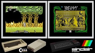 C64 vs ZX Spectrum : SHADOW OF THE BEAST (Side by side comparison)