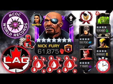 R4 7🌟NICK FURY BREAKING RECORDS! Fastest Realm Of Legends Speed Run Ever Recorded Worldwide! - MCOC