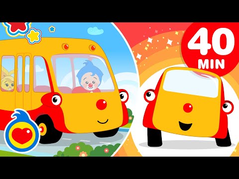 As Rodas do Bus 🚌🌈🛞 e + canções infantis com o Tuni (40 min) | Um Herói do Coração ❤️