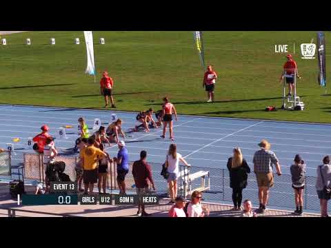 GIRLS U12 60M HURDLE HEAT 3 - 2018 STATE TRACK AND FIELD CHAMPIONSHIPS // LAVicTV
