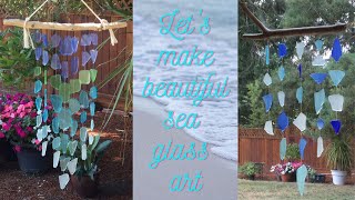 HOW TO MAKE - FAUX SEA GLASS MOBILE - & WIND CHIME