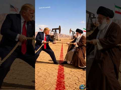 Donald Trump and Khamenei are playing tug-of-war 🤣🤣 #short #shorts #trump #khamenei #putin #comedy