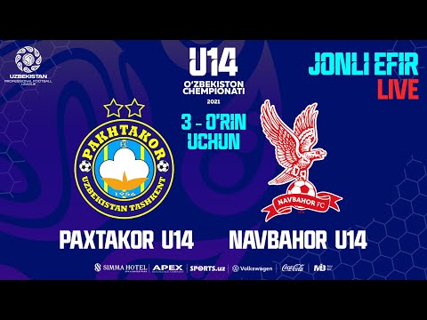 U-14 Chempionati. 3-o'rin uchun. Paxtakor - Navbahor. LIVE