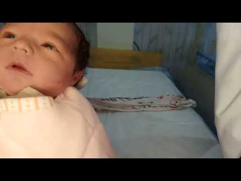 Cute baby prepared for home after 5th day of life 