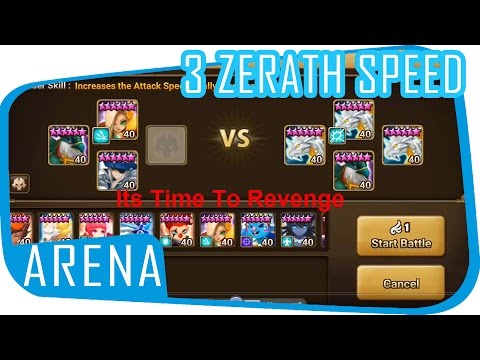 Summoners War Revenge on Triple Zerath Arena Defense