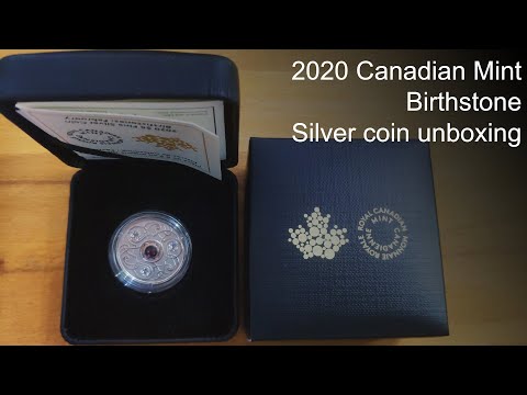 2020 Canadian Mint Birthstone - Silver coin unboxing.