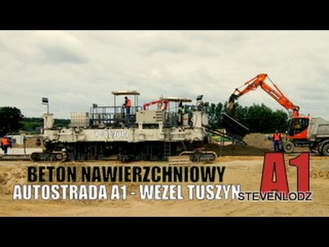 Autostrada A1 Łódź ☆ Węzeł Tuszyn ☆ Beton nawierzchniowy  ᴴᴰ