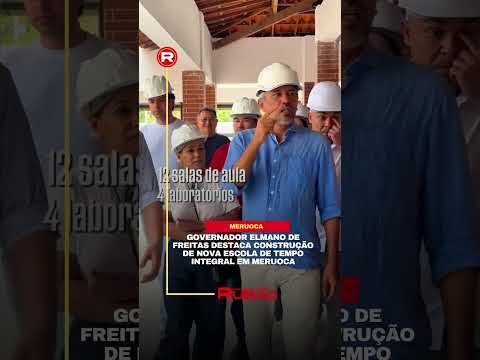 Elmano de Freitas acompanha obras de escola estadual de tempo integral em Meruoca