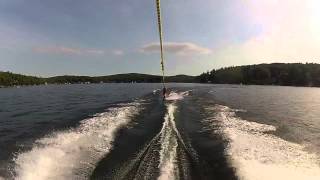 preview picture of video 'GoPro Hero 2: Back to wakeboarding Summer 2012, mastercraft maristar 210 on highland lake'