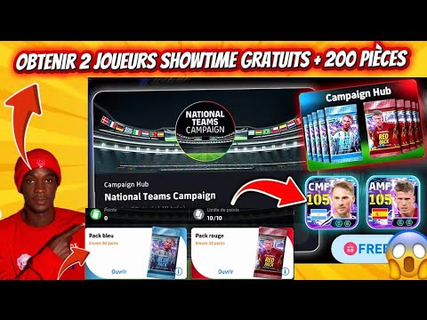 🔥 Comment obtenir 2 joueurs ShowTime GRATUITS + 200 pièces gratuites dans eFootball 2026 Mobile ! ⚽🎮