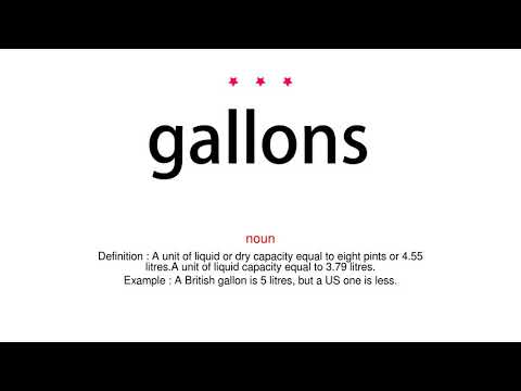 How to pronounce gallons - Vocab Today