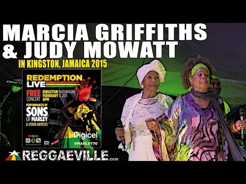 Marcia Griffiths & Judy Mowatt in Kingston, JA @ Bob Marley 70th Birthday [2/7/2015] #MARLEY70