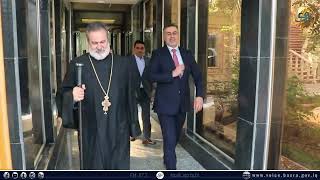 محافظ البصرة المهندس أسعد العيداني يستقبل المطران اوشاكان كولكوليان رئيس طائفة الأرمن الارثوذكس