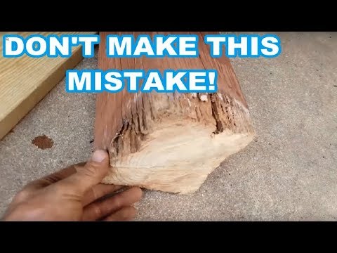 Wood 6x6 in concrete VS steel anchor (8 years later!) ROTTING! Deck support posts