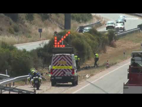 Lamborghini totalmente carbonizado. As imagens do acidente em que morreram Diogo Jota e o irmão