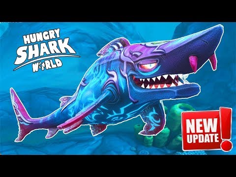 Hungry Shark World - New Update - NEW DARK MAGIC SHARK & BALDR SKIN - Android Gameplay [FHD]