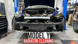 Tesla Model Y | DIY Radiator Cleaning