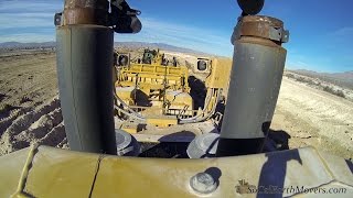 CAT D10T view- Pushing 631K & 631G scrapers