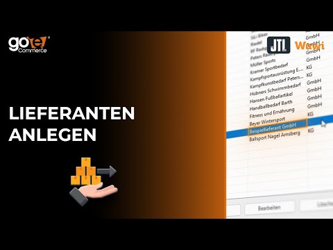 Lieferanten anlegen | JTL-Wawi #tutorial #letsgoecommerce #jtl