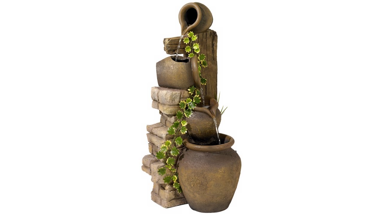 Video 1 Three Rustic Jugs Cascading Fountain