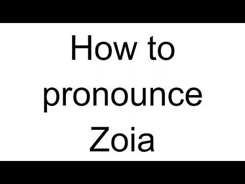 How to Pronounce Zoia (Russian)
