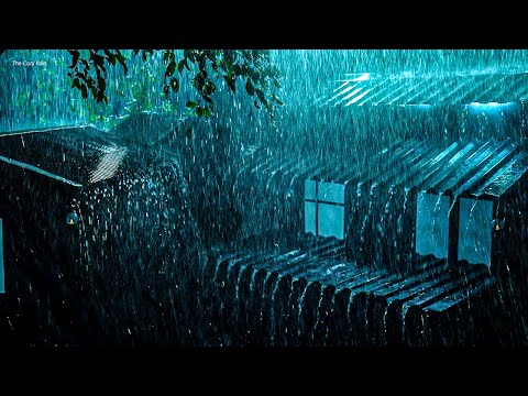 Heavy Stormy Night with Torrential Rainstorm & Very Huge Thunder ⚡⛈ 24 Hours of Relaxation
