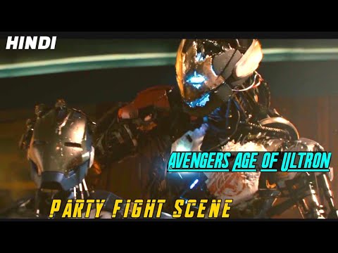 Party Fight Scene From Avengers Age of Ultron in Hindi | Avengers vs Ultron
