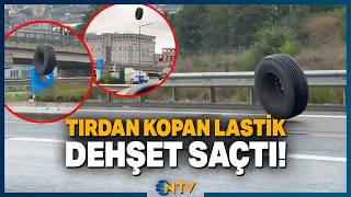 Yüzlerce Metre Sürüklenen Tır Lastiğinin Görenleri Dehşete Düşüren Sonu! | NTV