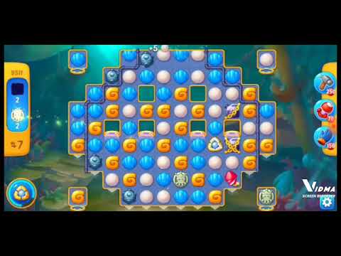 Fishdom. 9511 level no boosters and diamonds. 16 moves