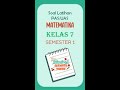 Soal Latihan UAS Matematika Kelas 7 Semester 1