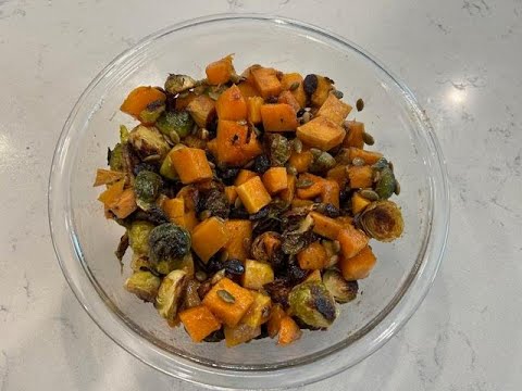 2024 Episode 223 - Brussels Sprouts and Butternut Squash Medley (Vegan/WFPB)