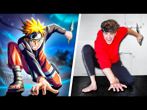 We Tried Anime Stunts In Real Life! - Challenge