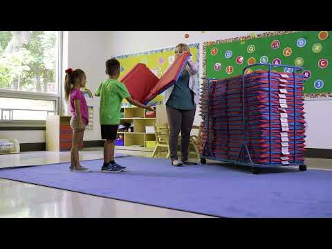 Slide 7 - Folding Rest Mats, 2" Thick, Red/Blue, Set of 5 (video)
