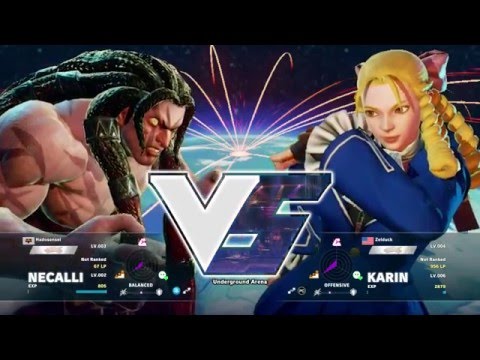 SFV Beta Online Matchmaking - Zelduck (Karin) vs Hadosensei (Necalli)