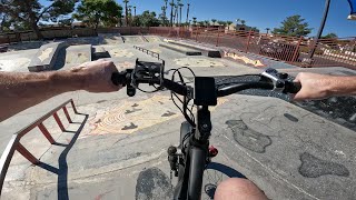 Las Vegas Skate Park Shredding on my HAOQI Leopard Pro 26" Fat Tire E Bike.