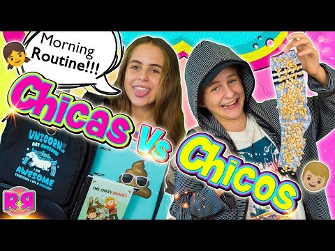 RUTINA de MAÑANA para ir al COLEGIO 👫Chicos Vs Chicas ¿Qué hay en mi MOCHILA? HAUL material escolar