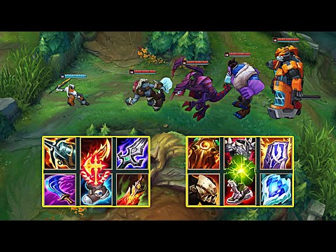 MASTER YI vs TANKS FULL BUILD FIGHTS #3 - League of Legends