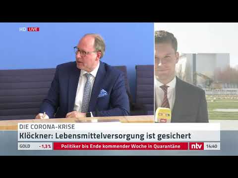 Live: Landwirtschaftsministerin Klöckner spricht zum Corona-Problem