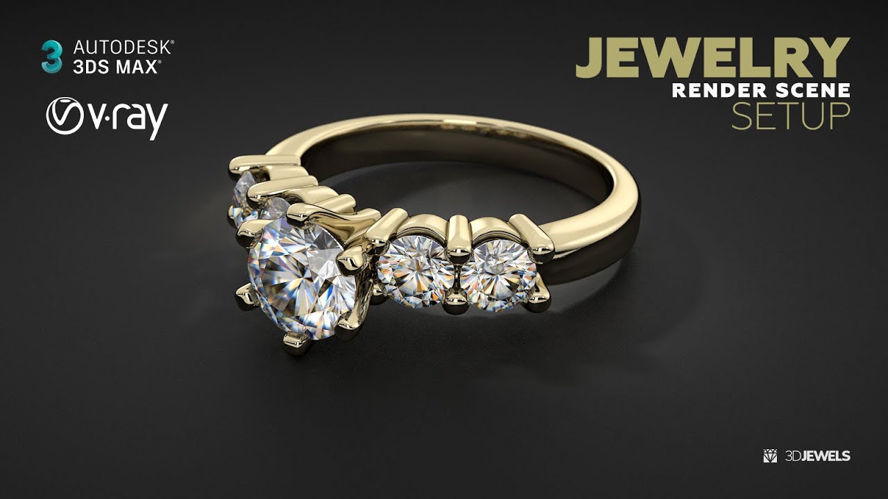 3ds Max V-Ray Scene Settings For Jewelry 3D Rendering 3D Model
