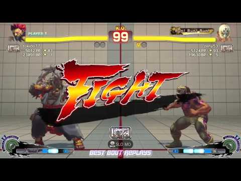"Best Bout Replays"  USF4 - tokido77 vs zeny53  (1080pHD 60fps)