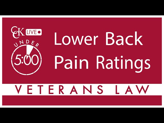 VA Disability Rating for Lower Back Pain